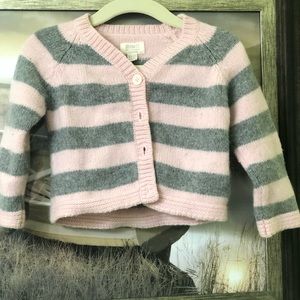Gray and Pink Cashmere Sweater 12-18 months